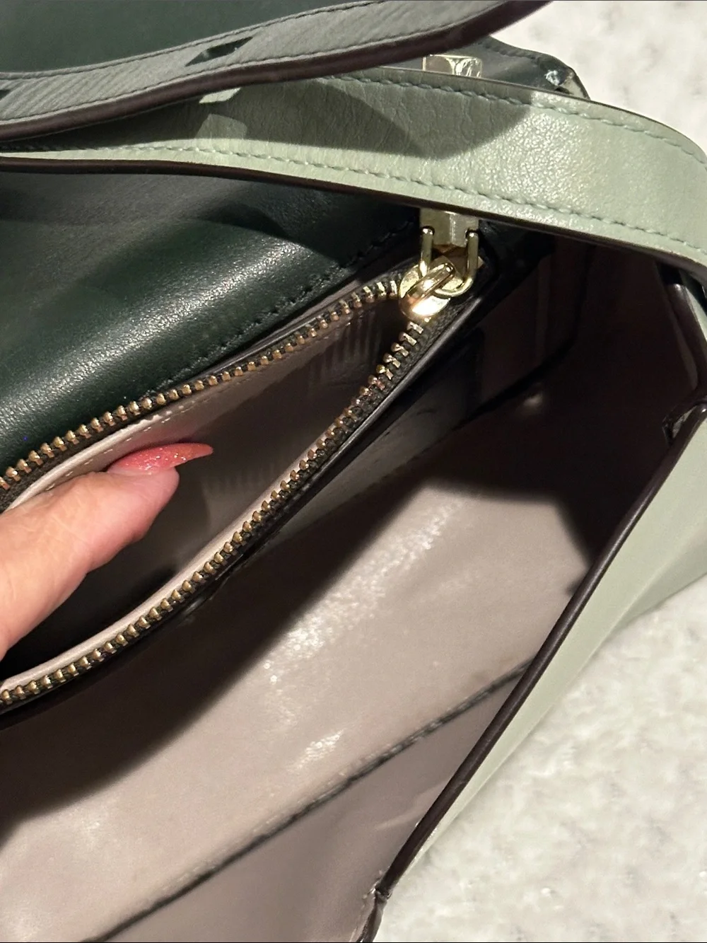 kate spade Two-Tone Greens Kate Spade Accent Crossbody